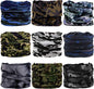 Headband Neck Gaiter Head Wrap Headwear Face Mask Magic Scarf Bandana for Men and Women - color: 9pc.camouflage New Series