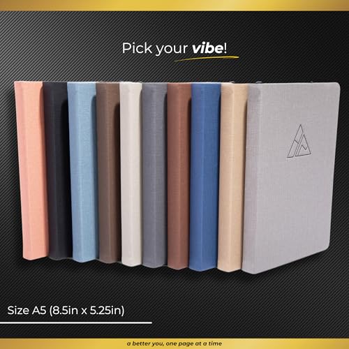 Realizations Journaling Notebooks with Pen Holder - Lined Notebook - 222 Pages Notebook Journal with 100 GSM Paper - Includes Table of Content - Notebooks for Work, School, Home - color: Blue