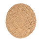UKCOCO Thickened Straw Woven Meditation Cushion 1.5cm Natural Tatami Floor Seat Pad Round Indoor Sitting Mat for Zen, Yoga, and Home Use