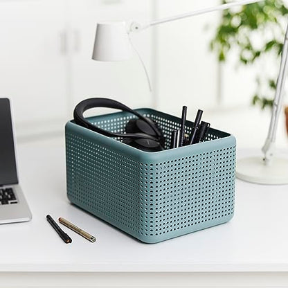 Rotho Storage Box Without lid 13 l, Plastic (PP) BPA-free, Green, 13l (32,6 x 23,8 x 18,8 cm) - color: Green