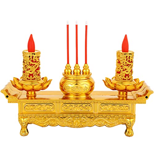 Vintage Decor Altar Candles Ritual Offering Supplies LED Altar Candle Light Decorative Chinese Style Buddha Candle Light for Home Buddha Burner Led Altar Candles Altar Candles