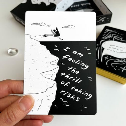Gently Rising Affirmation Cards for Mindfulness & Manifestation, Daily Positive Affirmations, Inspirational Gifts, Deck of 52