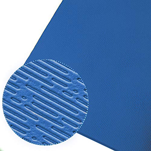 Hatha Yoga Extra Thick TPE Yoga Mat - 72"x 32" Thickness 1/2 Inch -Eco Friendly SGS Certified - With High Density Anti-Tear Exercise Bolster For Home Gym Travel & Floor Outside - color: Blue