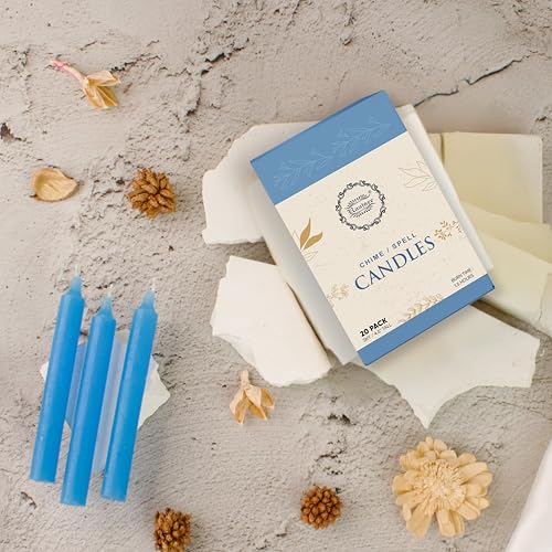 Raajsee Unscented Mini Taper Candles Pack of 20, Sky Blue | 5 Inches (H) Dinner Candle Sticks| Smokeless, and Dripless| Paraffin Wax with Cotton Wicks | Long Burning Time - color: Sky Blue, size: 5 Inch - Pack of 20