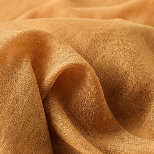 Jeelow Solid Color Scarf Wrap Shawl for Women Men – Soft Lightweight Head Scarf, All Season, Travel Beach Office Daily Wear - color: Ginger