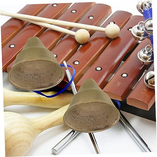 2pcs Copper Meditation Bells Ethnic Design Percussion Instruments Lightweight Portable Unique Sound for Ceremonies Relaxation