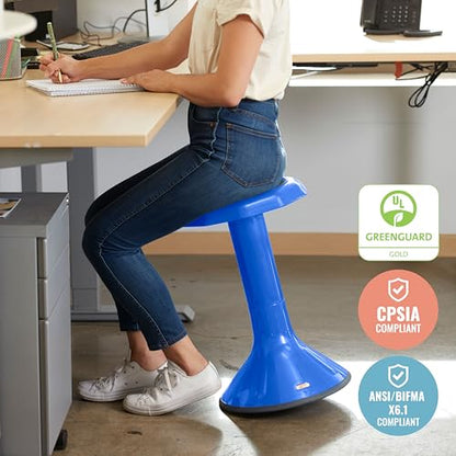 ECR4Kids ACE Active Core Engagement Wobble Stool, 20-Inch Seat Height, Flexible Seating, Blue - color: Blue