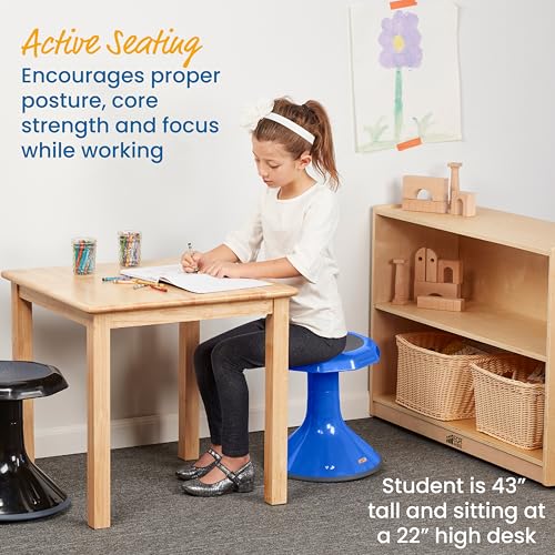 ECR4Kids ACE Active Core Engagement Wobble Stool, 15-Inch Seat Height, Flexible Seating, Blue - color: Blue