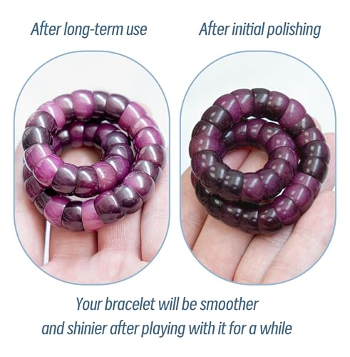 Natural Bodhi Seeds Beaded Bracelets, Zen Fidget Stretch Bracelet Alleviate Anxiety Stress, Protection Healing Bodhi Bracelet with Gift Box for Women Men