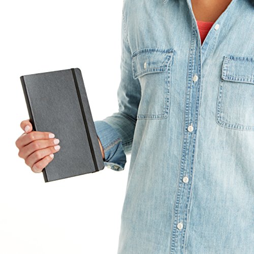 Amazon Basics Classic Grid Notebook for Writing and Note Taking, Hardcover, Graph Ruled, 240 Pages, 5" x 8.25", Black (Pack of 2) - size: 2 Pack, style: Grid