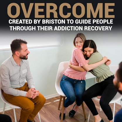 Briston Overcome Addiction Recovery Flash Cards – 70 Therapy Question Cards for Group Counseling & Mental Health – Reflection Prompts for Sobriety, Relapse Prevention, Substance Abuse Recovery Support