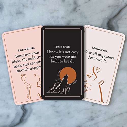 Listen B*tch Affirmation Cards | 50 Daily Affirmations to Remind You Who The F*ck You Are