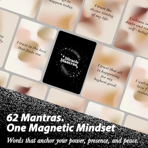 Positive Affirmation Cards for Women – 62 Self Love Affirmation Deck, Daily Motivation & Mindfulness Cards, Inspirational Encouragement Gift for Friend Sister, Graduation Gift for Her, Mental Health Self Care Gift