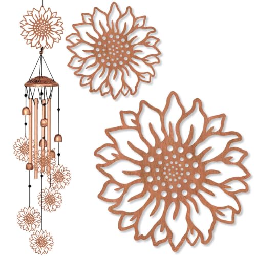 Large Aluminium Wind Chimes 33" Outdoor Deep Tone Memorial Wind Chimes with Sunflower Wind Catcher, Sympathy for Loss of Loved Mom Father,Metal Wind Chime for Garden Patio Balcony Home Decor