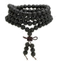 Natural Lava Rock Stone 108 Buddhist Prayer Beads Tibetan Mala Bracelet Necklace… - style: 6mm