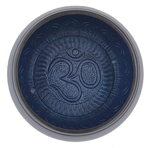 DharmaObjects Yoga Meditation 6 Inches OM Mantra Singing Bowl/Pad/Mallet Gift Set (Blue) - color: Blue, size: OM Mantra