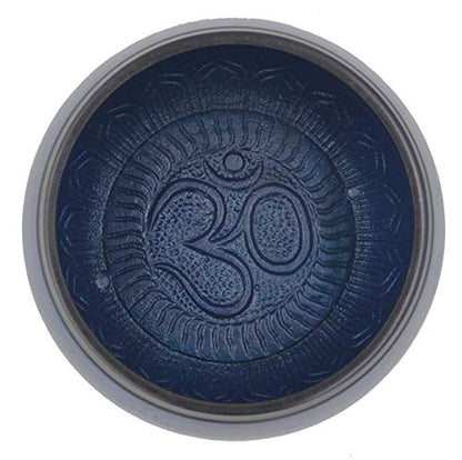 DharmaObjects Yoga Meditation 6 Inches OM Mantra Singing Bowl/Pad/Mallet Gift Set (Blue) - color: Blue, size: OM Mantra