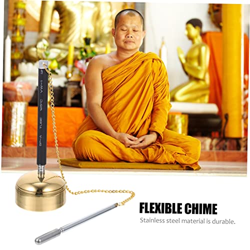 Wakauto Telescopic Buddhist Handbell Instrument for Meditation and Temple Rituals Lightweight Portable Chime for Prayer and Dharma Ceremonies Easy to Use Buddhist Supply Gift