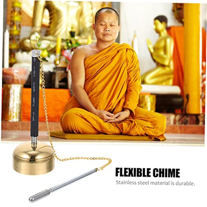 Wakauto Telescopic Buddhist Handbell Instrument for Meditation and Temple Rituals Lightweight Portable Chime for Prayer and Dharma Ceremonies Easy to Use Buddhist Supply Gift