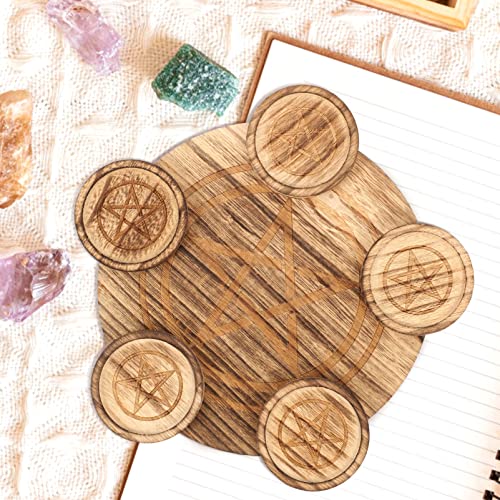 Pentagram Candlestick Dinner Party Wedding Wood Altar Supplies