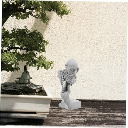1pc Sleeping Buddha Statue Stone Outdoor Sculpture for Zen Garden Decor Compact Celestite Powder Figurine for Entryway and Meditation Spaces