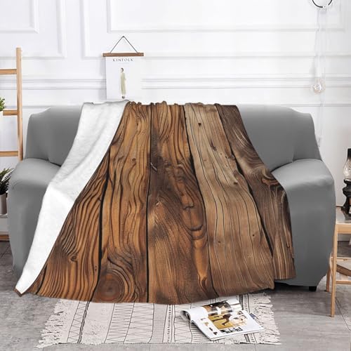 Wood Grain 1 Prints Throw Blanket (320g Flannel) Anti-Pilling Warm Fuzzy Blankets for Bed Sofa Couch Travel 40x30 Inch - color: Wood Grain 1, size: 40x30 Inch