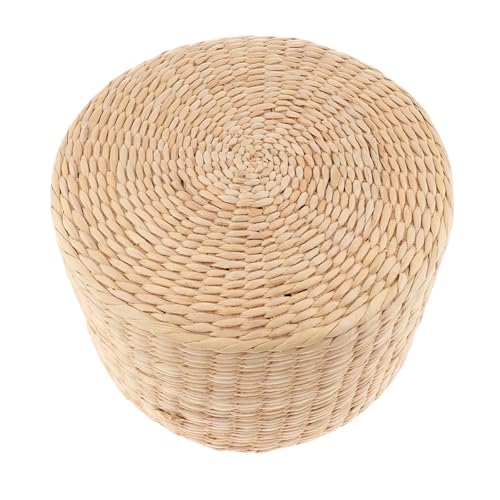 12inch Straw Cushion Tatami Floor Meditation Pillows Buckwheat Couch for Home Decor(30x30x20cm)