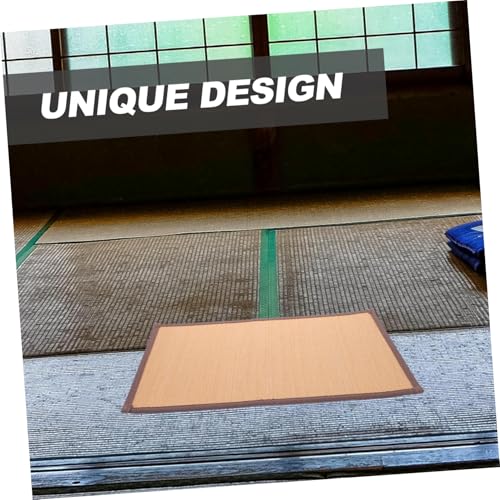 Woven Meditation Cushion Thick Floor Mat for Sitting Classic Carbonized Tatami Style Seat Pad for Bedroom Yoga Office Design with Smooth Surface