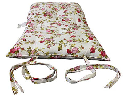 D&D Futon Furniture Traditional Japanese Floor Futon Mattresses, Foldable Cushion Mats, Yoga, Meditaion Single Size 3" Thick X 27" Wide X 80" Long (Red Rose White) - color: Red Rose White