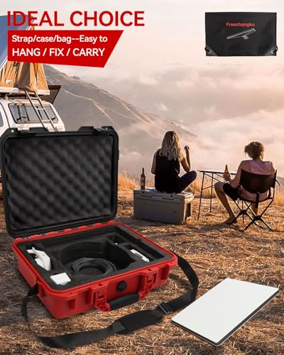 Freechangku For Starlink Mini Case Waterproof Hard Case Starlink Dishes Travel Protective Kit,Waterproof Storage Box Carrying Bag Dish Starlink Accessories Organizer
