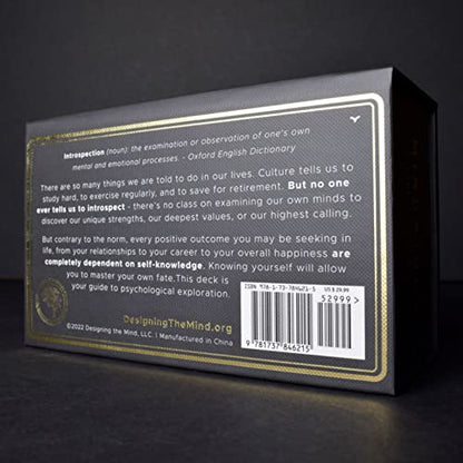 Mindsight: Introspection Cards - 81 Exercises for Self-Awareness, Philosophical Conversation, and Life Affirmation, Daily Positive Affirmations, Guided Mindfulness Journal with Prompts for Men & Women