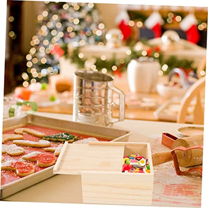 3Pcs Wooden Storage Box Minimalist Design with Slide Top for Jewelry Crafts and Keepsakes Natural Grain Decorative Organizer