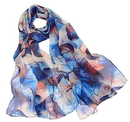 Pokeedioty Scarfs for Women Lightweight Scarves Elegant Floral Pattern Sheer Scarfs Shawls Wraps