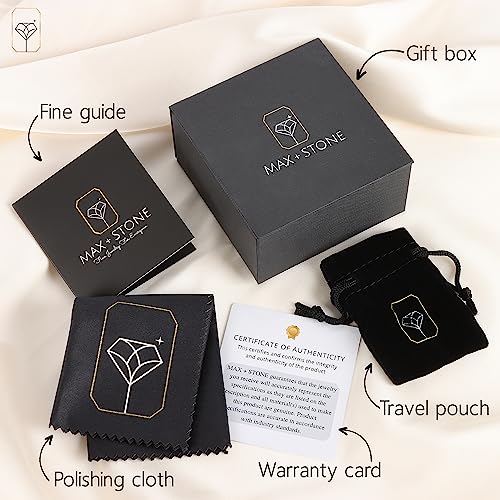 MAX + STONE 18K Gold Over Silver Gemstone Bracelets for Women | Hypoallergenic Birthstone Bracelet | Anti Tarnish Gold Plated Sterling Silver Bracelets for Women - color: Ruby