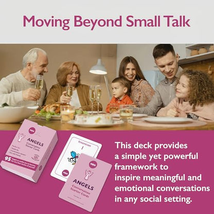 MBM Angel Reflection & Mindfulness Cards – 80 Prompts for Emotional Connection, Self-Awareness & Spiritual Growth | Meaningful Conversation Cards for Calm, Healing & Deep Reflection