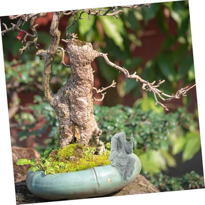 BESPORTBLE Zen Garden Buddha Figurine for Bonsai Decoration Serene Stone Sculpture for Desktop Aquarium Decor Peaceful Ornament Chinese Style