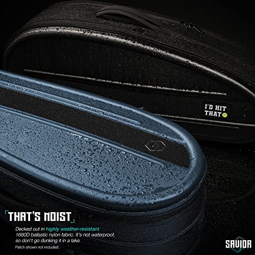 Savior Equipment Pro Touring 30" Tactical Tennis Bag 30" Double Gun Pistol Case Carrying Backpack, Semi-Hard EVA Shell Storage, Fully Customizable MOLLE Panel Organizer - color: Obsidian Black II