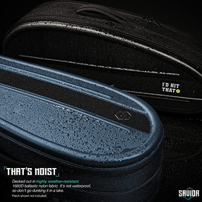 Savior Equipment Pro Touring 30" Tactical Tennis Bag 30" Double Gun Pistol Case Carrying Backpack, Semi-Hard EVA Shell Storage, Fully Customizable MOLLE Panel Organizer - color: Obsidian Black II