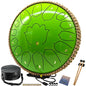 BETESINE 13-Inch 15-Note Steel Tongue Drum in C Major, Beginner-Friendly Meditation Drum with Mallets, Music Book, Finger Picks, Carry Bag & Note Stickers, Apple Green - color: Apple Green