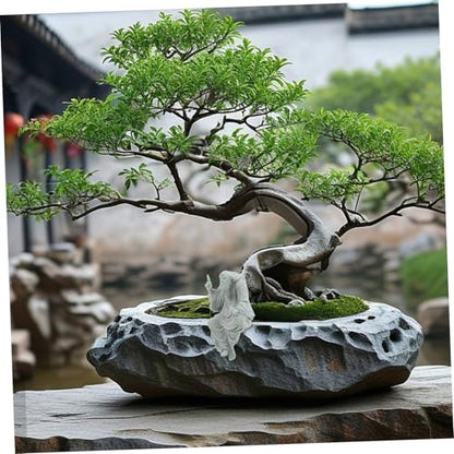 BESPORTBLE Zen Garden Buddha Figurine for Bonsai Decoration Serene Stone Sculpture for Desktop Aquarium Decor Peaceful Ornament Chinese Style