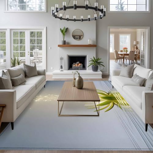Rectangle Rug 8x10Ft Abstract Lotus Flower Soft Indoor Throw Rugs Carpets for Living Dining Bedroom Kids Room Non-Slip Playroom Crawl Rug Floor Mats Meditation Floral Art - size: 8x10ft