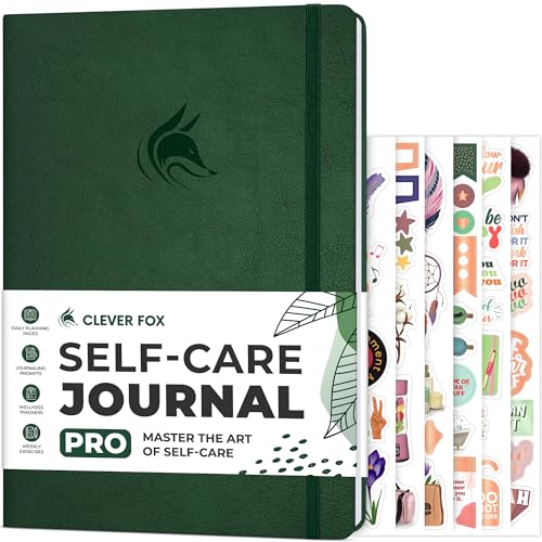 Clever Fox Self-Care Journal PRO – Wellness & Daily Reflection Notebook – Mental Health, Meditation & Mood Journal for Women, 7x10” (Forest Green) - color: Forest Green
