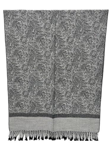 Pashmina Shawl Wrap for Women Soft Lightweight Multi-Purpose Scarf for Weddings, Parties & Casual Wear - color: Light Grey-pl1827