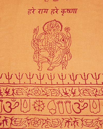 Yoga Scarf Meditation Shawl Large Wrap Hindu Prayer Stole OM Ganesha print