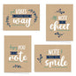 Canopy Street Encouraging Kraft Look Greeting Cards / 12 Friendship Note Card Pack With White Envelopes / 5" x 7" All Occasion Cards / 4 Modern Faux Brown Kraft Card Designs/Made In The USA - color: Encouraging Kraft Look