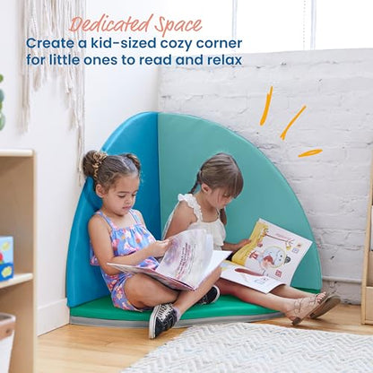 ECR4Kids SoftZone All-Around Modular Activity Play Mat, Reading Nook, Contemporary, 4-Piece