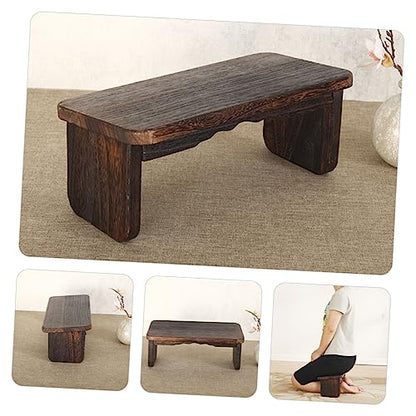 Wooden Meditation Bench for Yoga Headstand Small Stool Zen Stool for Adults