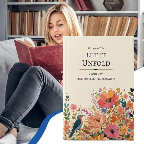 Let It Unfold Journal, 15-Week Guided Mental Health & Mindfulness Journal for Emotional Healing, ACT Therapy Workbook, Gratitude & Wellness Hardcover Notebook (1pcs)