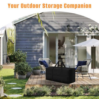 LYHNMW Outdoor Cushion Storage Bag, 600D Oxford Fabric Waterproof Extra Large Patio Furniture Bag, Cushion Organizer Bag with Zipper & Padded Handle(40"L x 20.4"W x 28.3"H) - size: 40"L x 20.4"W x 28.3"H