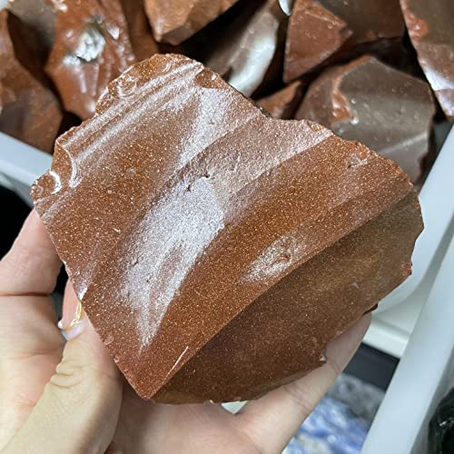 Meditation Home Decor, Natural Golden Sand Stone Rough Ornaments Polished Specimen Home Decor Gifts,Natural Crystal (Size : 80-90g)